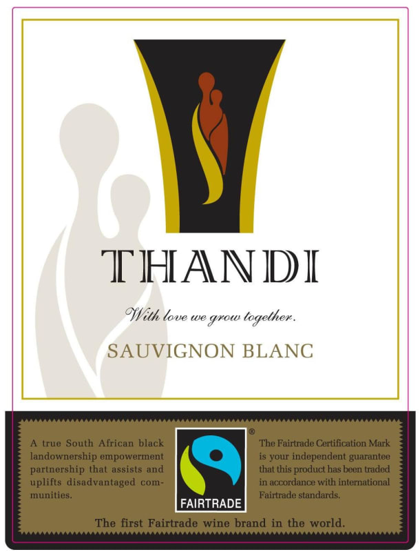 Thandi Wines Sauvignon Blanc 2014 Front Label
