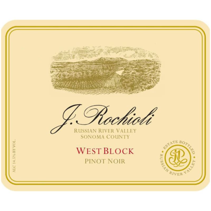 Rochioli West Block Pinot Noir (scuffed label) 2002 Front Label