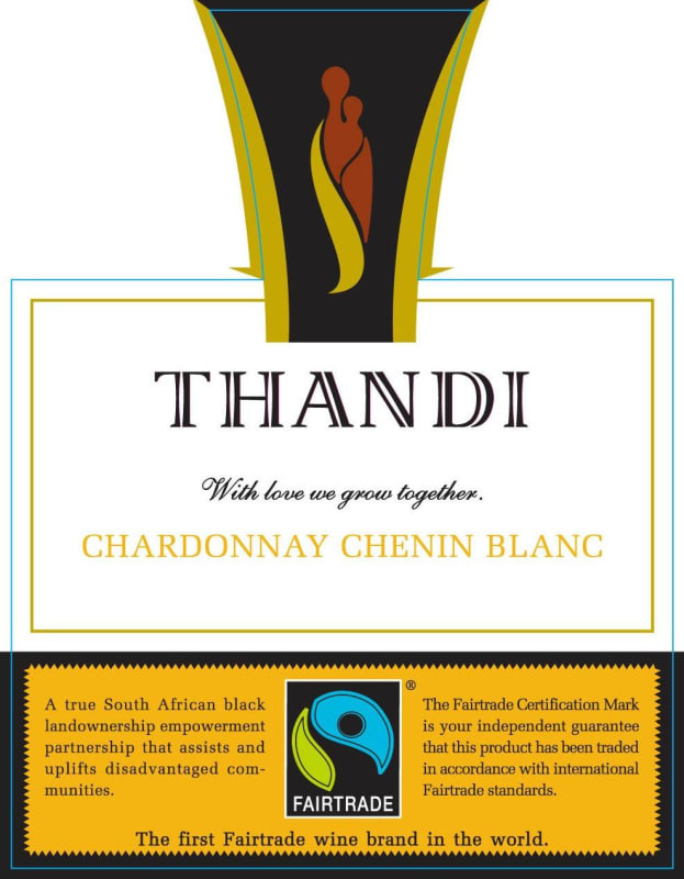 Thandi Wines Chardonnay Chenin Blanc 2013 Front Label