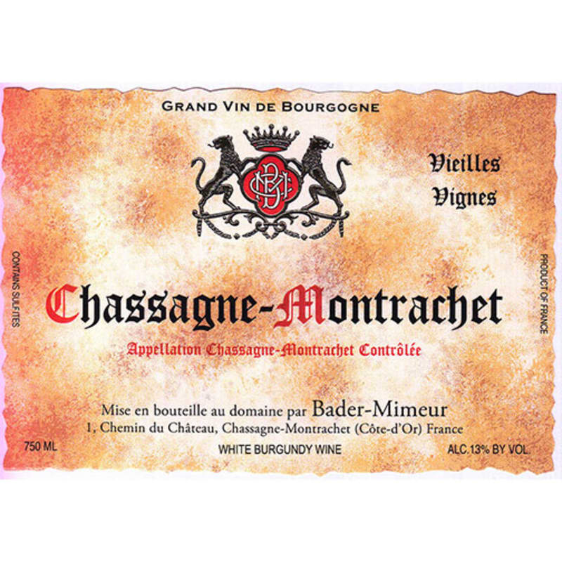 Chateau de Chassagne-Montrachet Chassagne Montrachet Vieilles Vignes Blanc 2014 Front Label