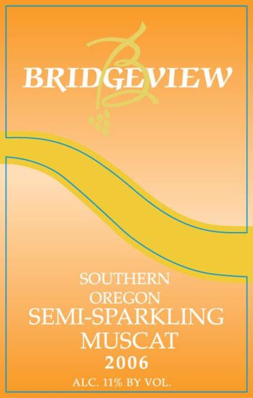 Bridgeview Semi-Sparkling Muscat 2006 Front Label