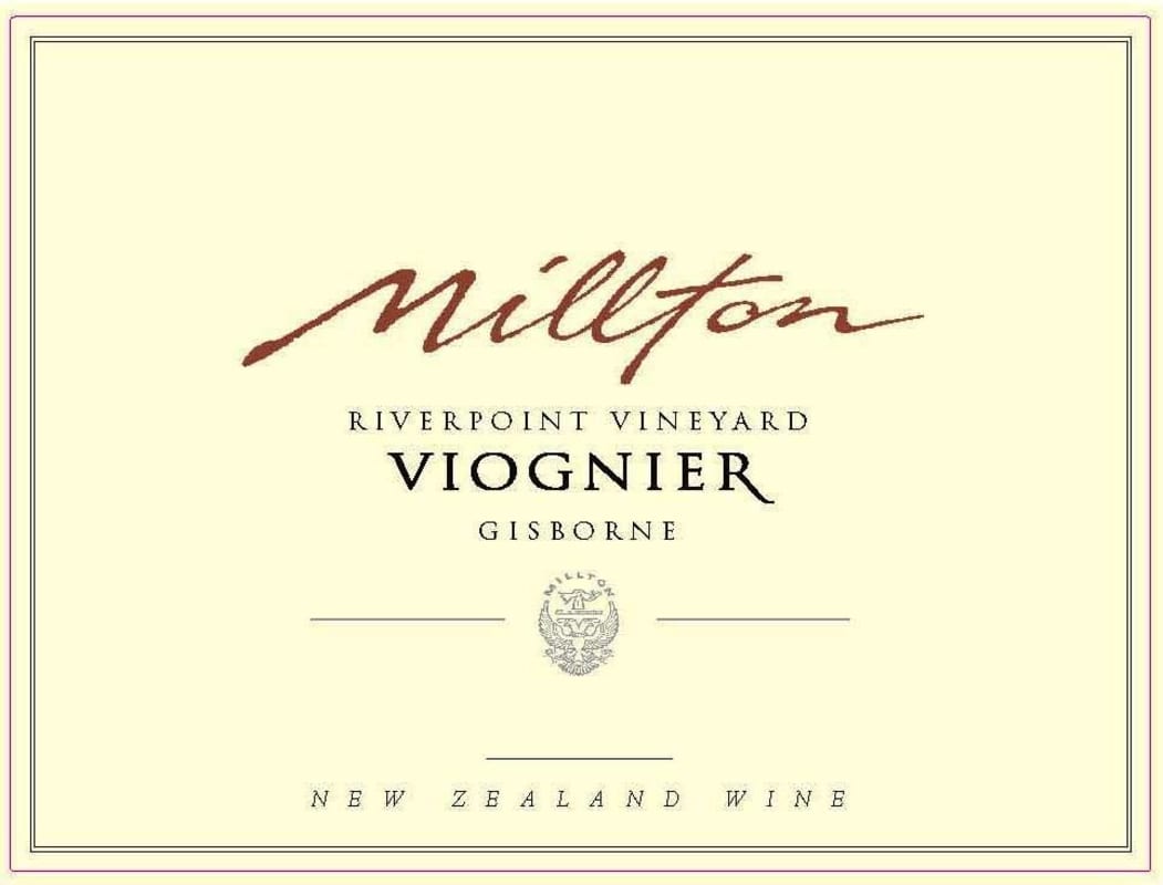 The Millton Vineyards Riverpoint Viognier 2014 Front Label