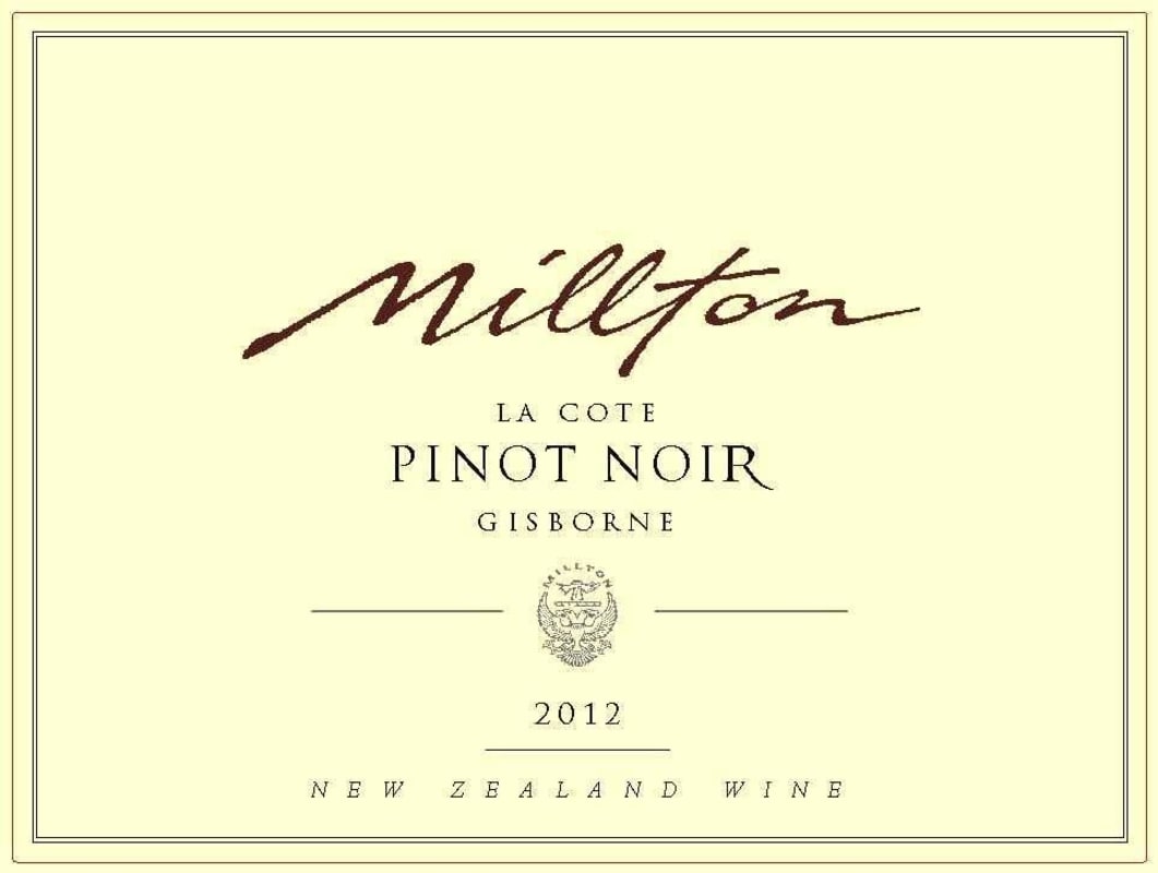 The Millton Vineyards La Cote Pinot Noir 2012 Front Label