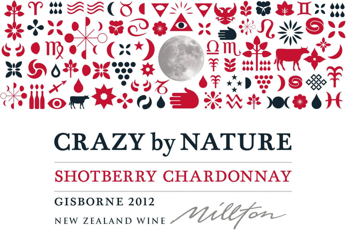 The Millton Vineyards Crazy by Nature Shotberry Chardonnay 2012 Front Label