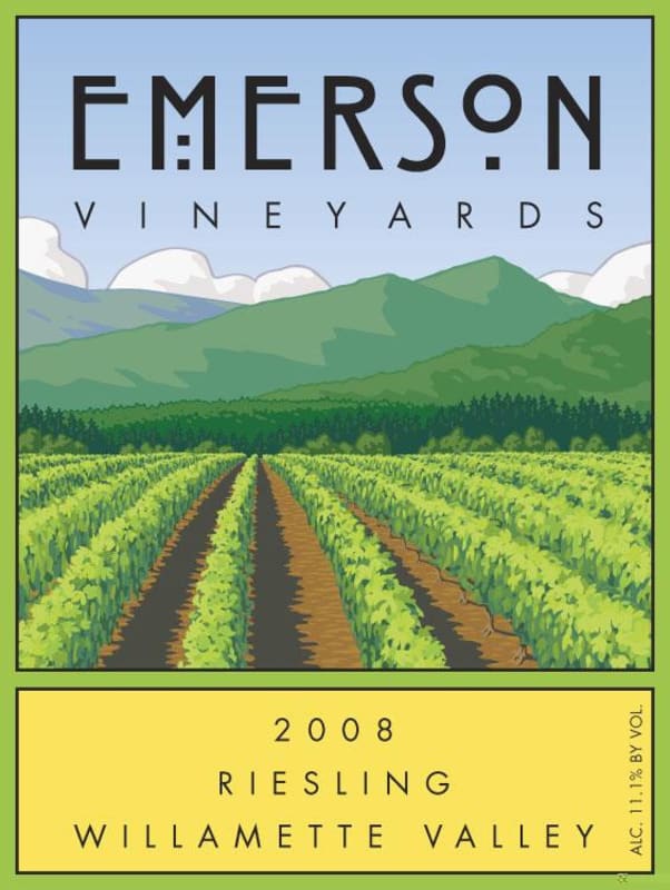 Emerson Vineyards Riesling 2008 Front Label