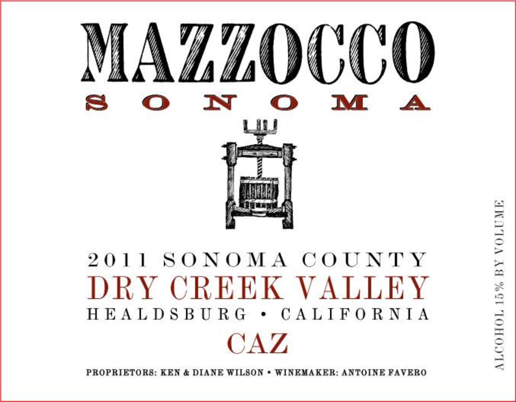 Mazzocco Caz Blend 2011 Front Label