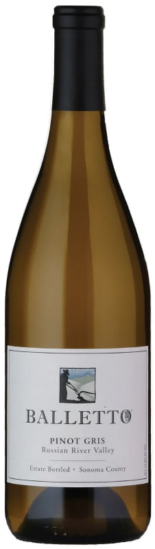 Balletto Winery Pinot Gris 2017 Front Bottle Shot