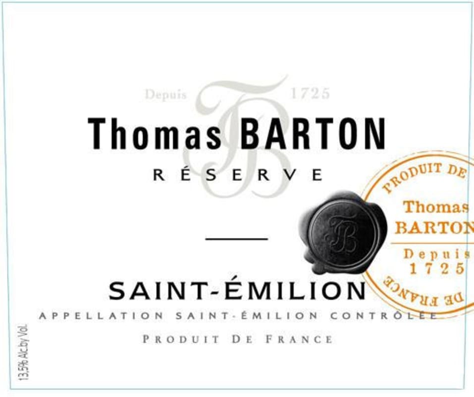 Thomas Barton Reserve Saint-Emilion Reserve 2011 Front Label