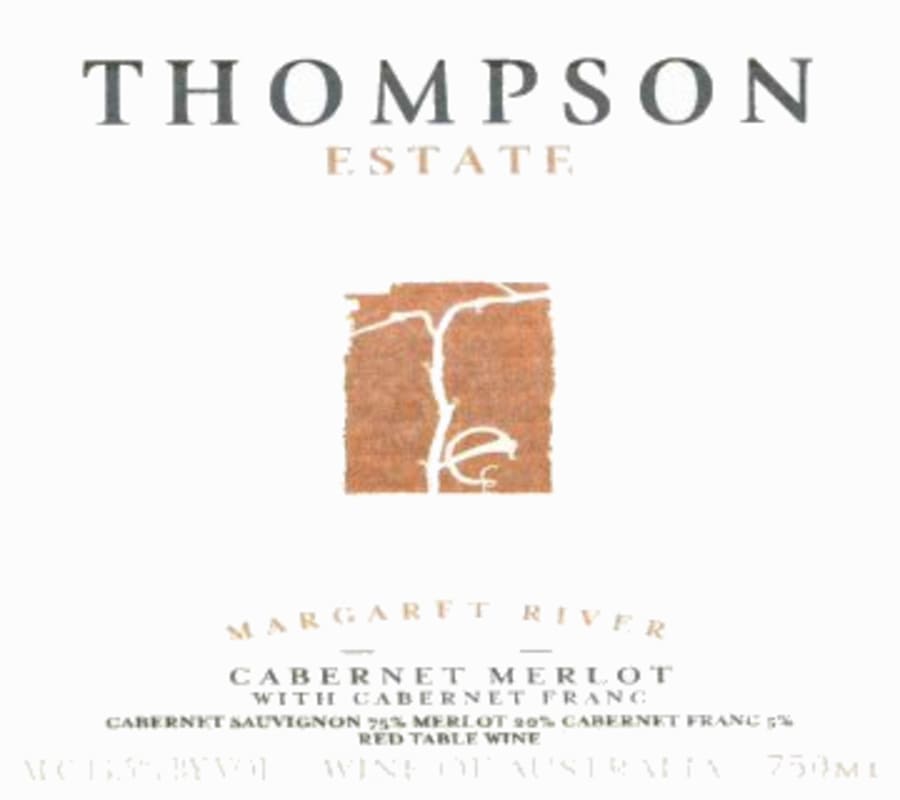 Thompson Estate Cabernet Merlot 2006 Front Label