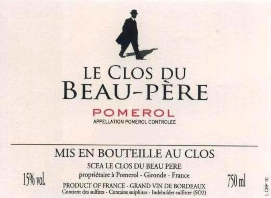 Thunevin Pomerol Le Clos du Beau-Pere 2012 Front Label