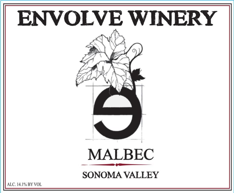 Envolve Winery Malbec 2013 Front Label