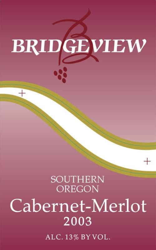 Bridgeview Cabernet Merlot 2003 Front Label