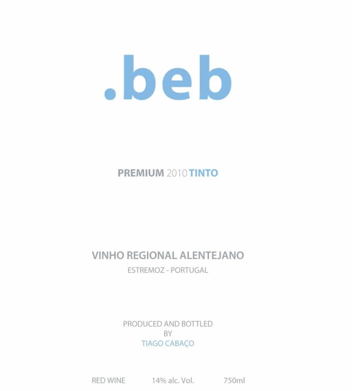Tiago Cabaço Wines .beb Tinto 2010 Front Label