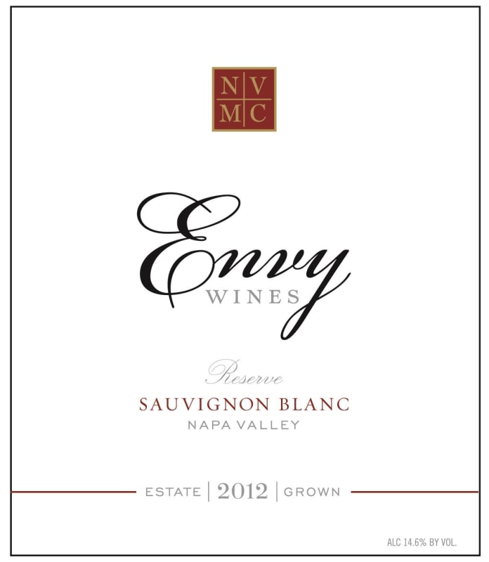 Envy Wines Reserve Sauvignon Blanc 2012 Front Label