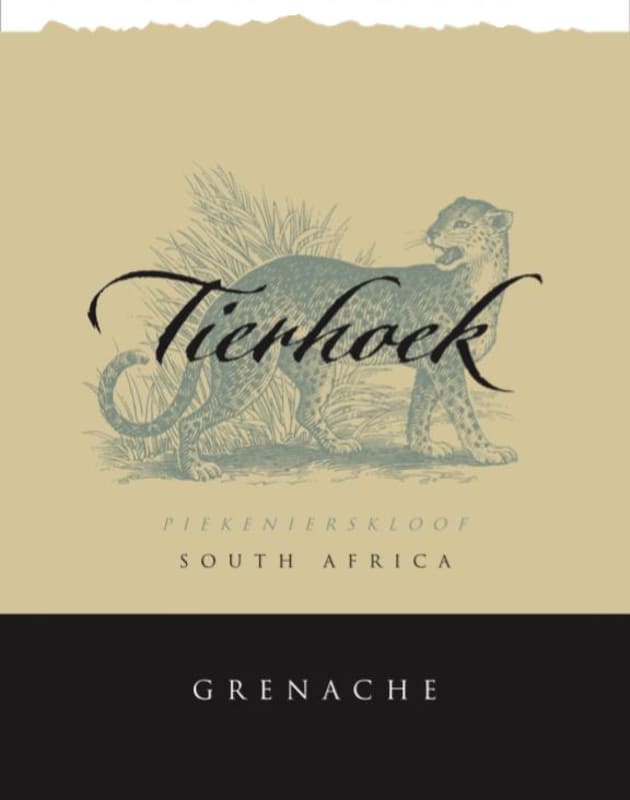Tierhoek Grenache 2013 Front Label