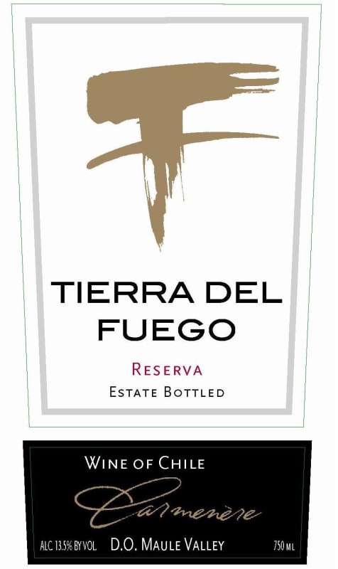 Tierra del Fuego Reserva Carmenere 2011 Front Label