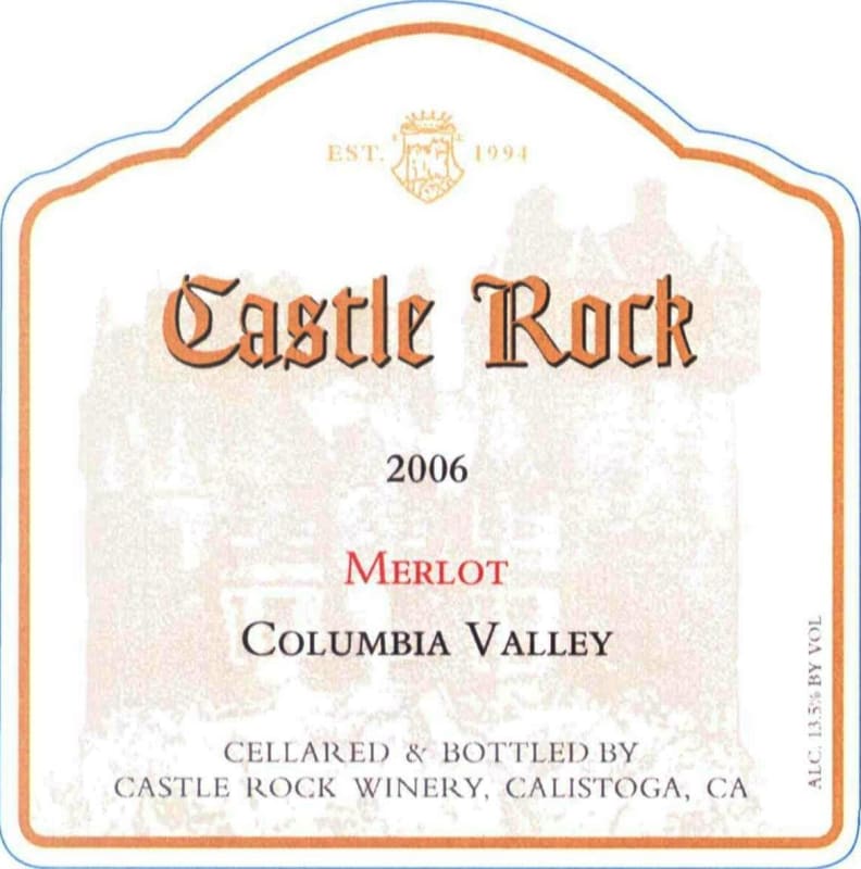 Castle Rock Columbia Valley Merlot 2006 Front Label