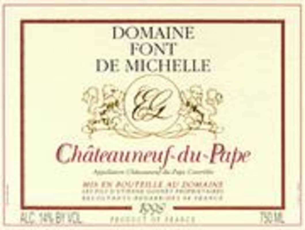 Domaine Font de Michelle Chateauneuf-du-Pape 1997 Front Label
