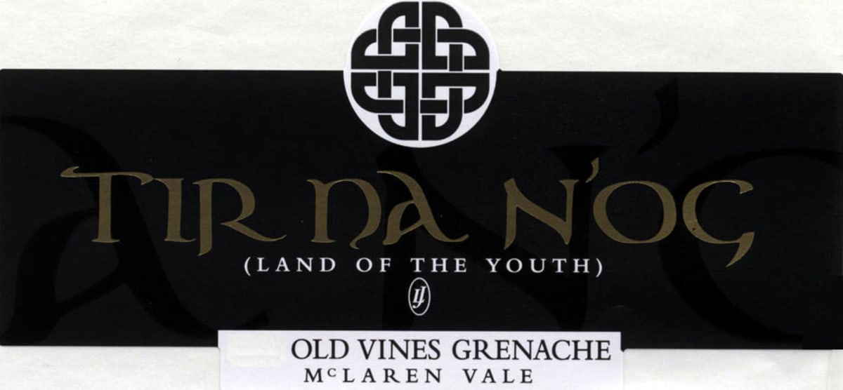 Tir Na N'Og Old Vine Grenache 2008 Front Label