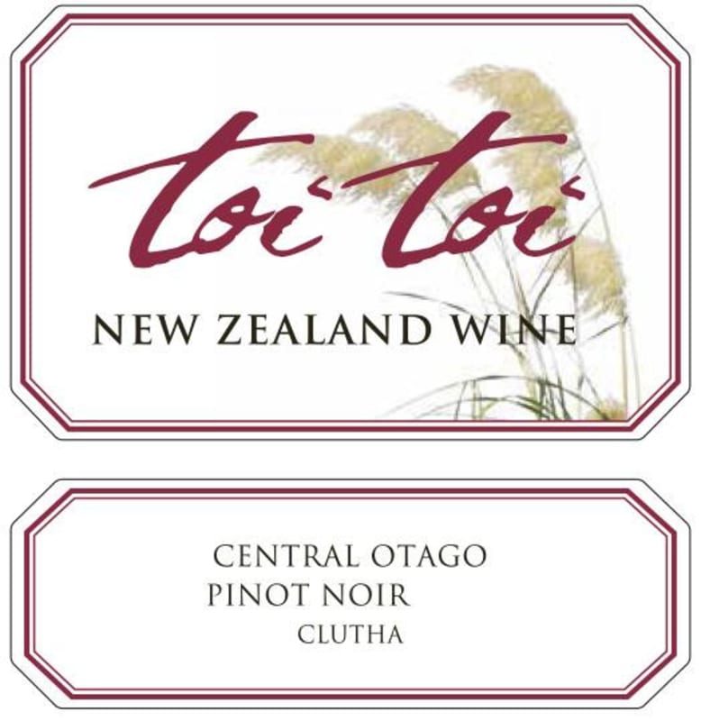 Toi Toi Wines Clutha Pinot Noir 2014 Front Label