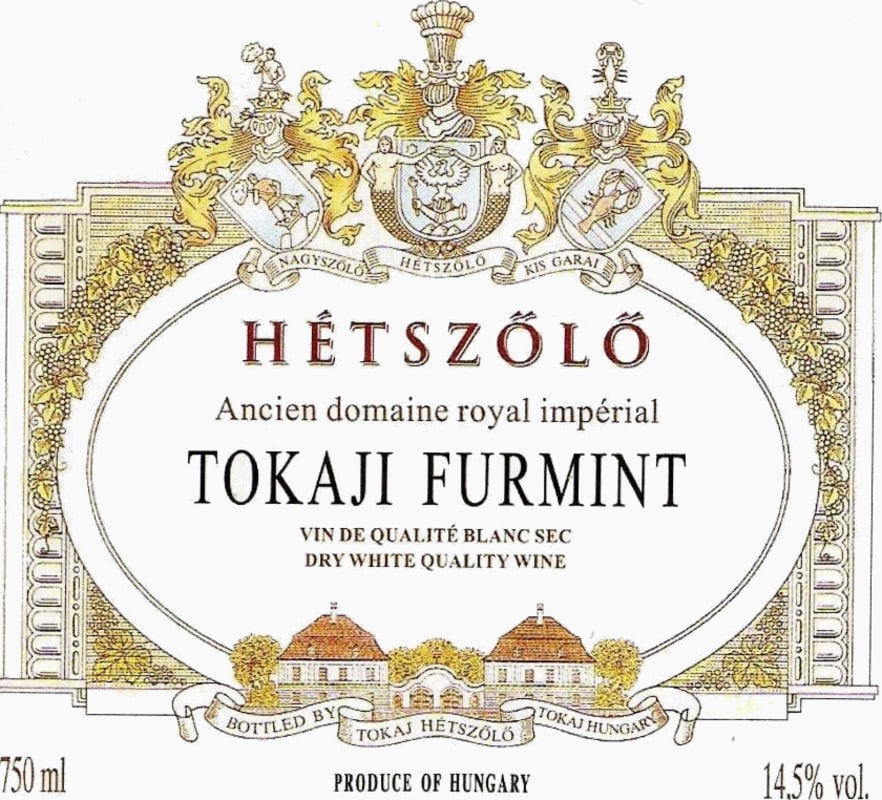 Tokaj Hetszolo Dry Furmint 2010 Front Label