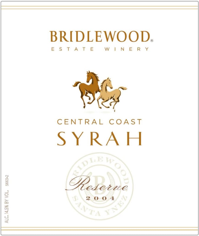 Bridlewood Reserve Syrah 2004 Front Label