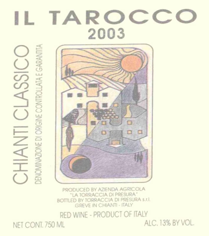 Torraccia di Presura Chianti Classico Il Tarocco 2003 Front Label