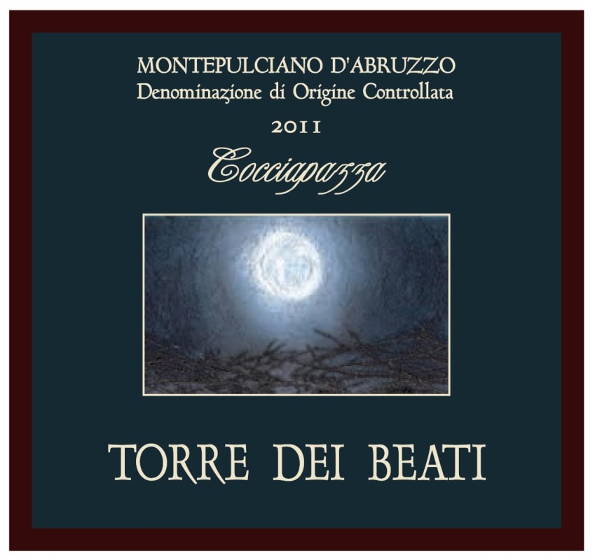 Torre dei Beati Montepulciano d'Abruzzo Cocciapazza 2011 Front Label