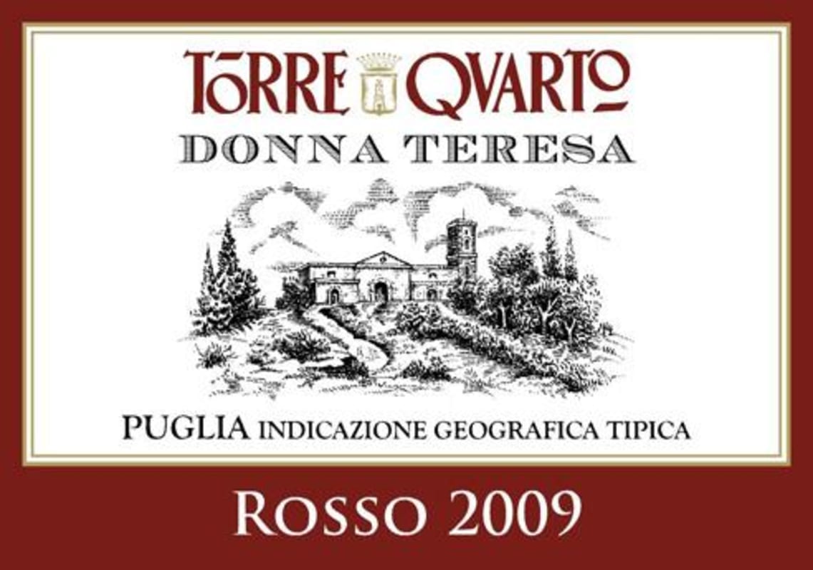 Torre Quarto Donna Teresa Rosso 2009 Front Label