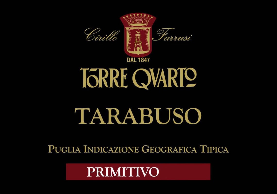 Torre Quarto Tarabuso Primitivo 2009 Front Label