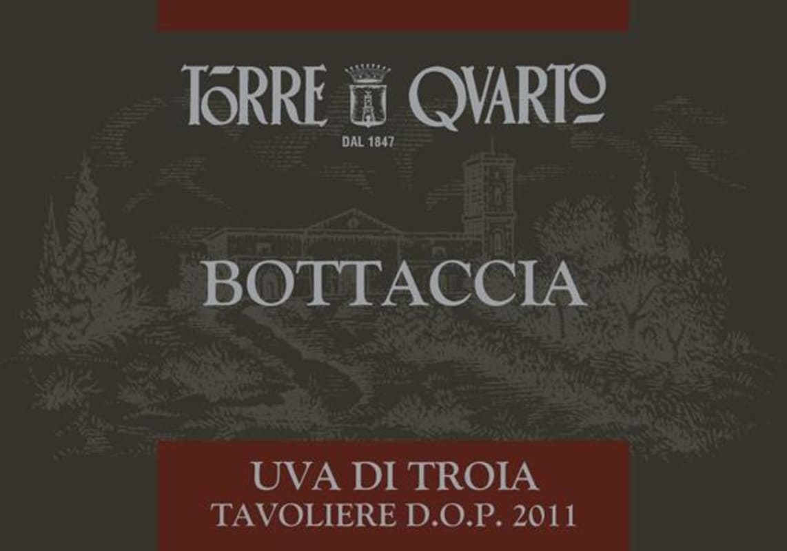 Torre Quarto Bottaccia Uva di Troia 2011 Front Label
