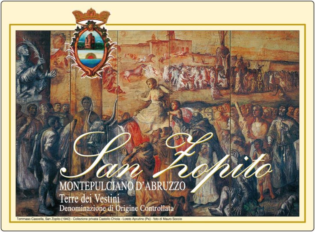 Torre Raone San Zopito Terre dei Vestini Montepulciano d'Abruzzo 2010 Front Label