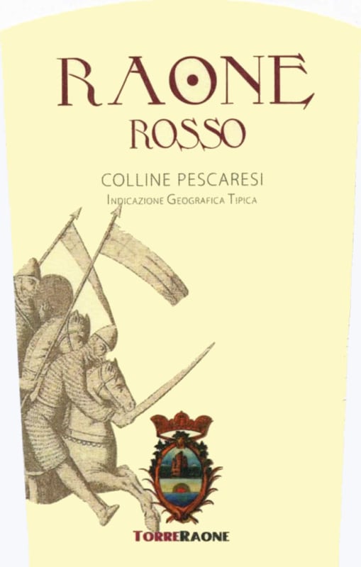 Torre Raone Colline Pescaresi Raone Rosso 2012 Front Label