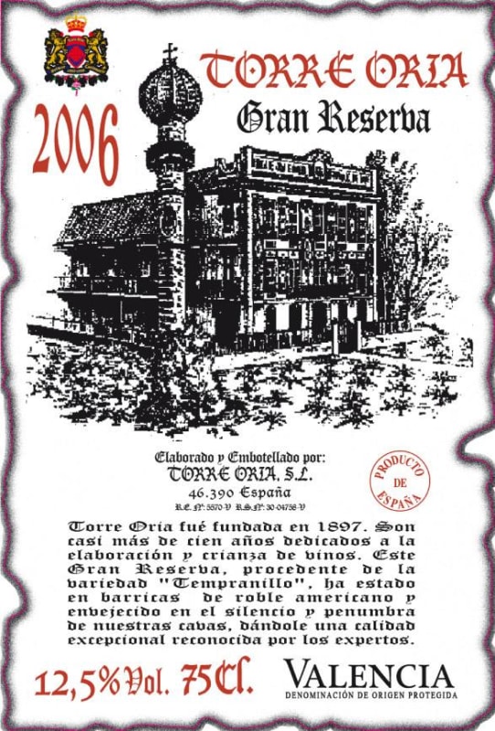 Torreoria Gran Reserva 2006 Front Label