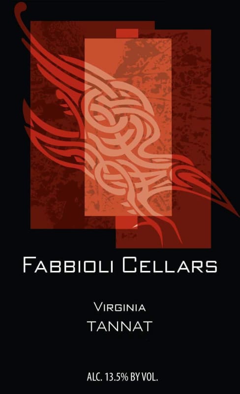 Fabbioli Cellars Tannat 2012 Front Label