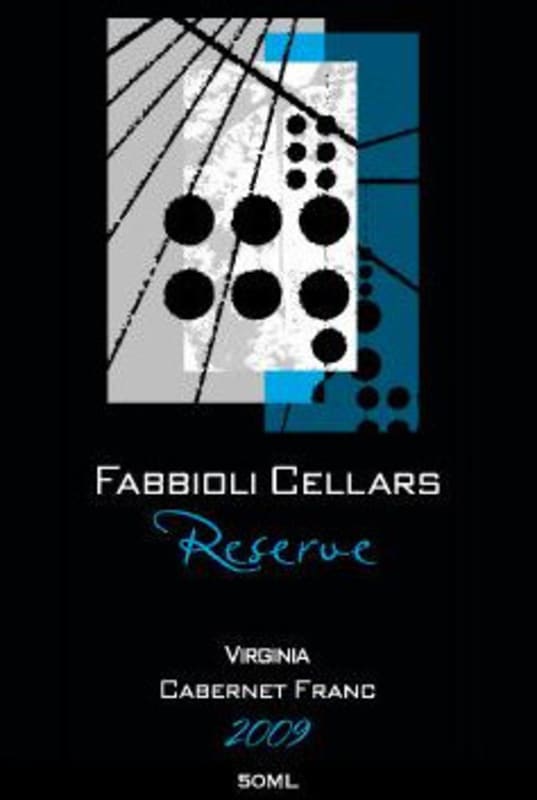 Fabbioli Cellars Reserve Cabernet Franc 2009 Front Label