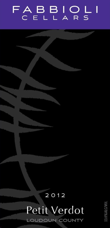 Fabbioli Cellars Petit Verdot 2012 Front Label