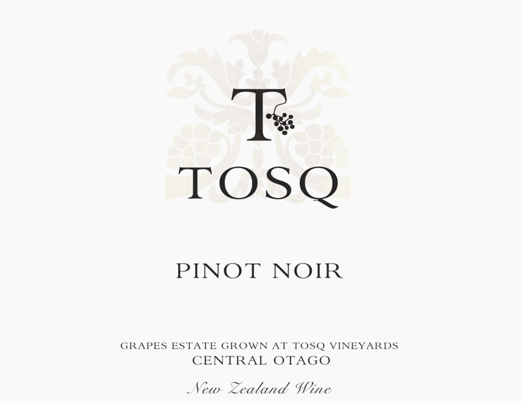 TOSQ Wines Ltd Central Otago Pinot Noir 2012 Front Label