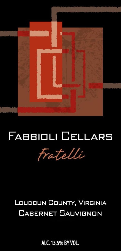 Fabbioli Cellars Fratelli Cabernet Sauvignon 2012 Front Label