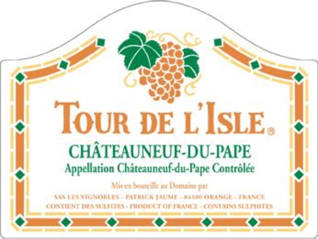Tour De L'Isle Chateauneuf-du-Pape Blanc 2008 Front Label