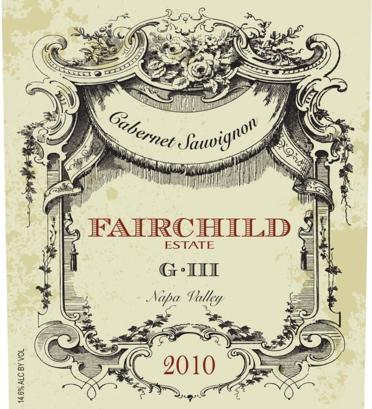 Fairchild G-III Cabernet Sauvignon 2010 Front Label
