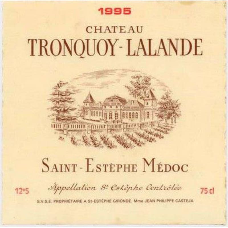 Chateau Tronquoy 1995 Front Label