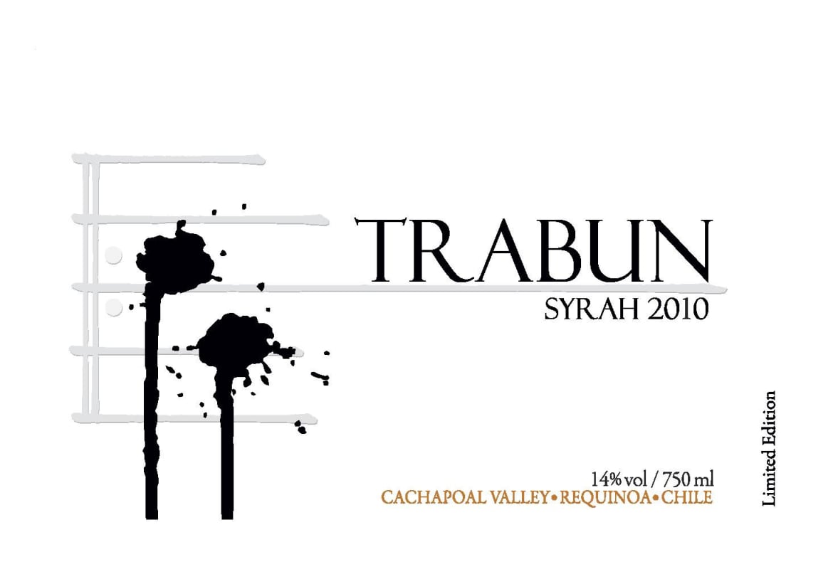 Trabun Syrah 2010 Front Label