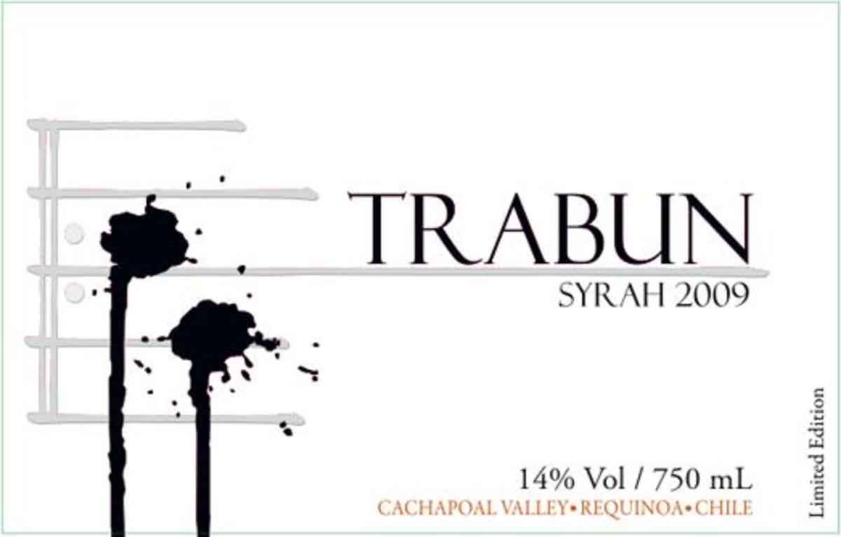 Trabun Syrah 2009 Front Label