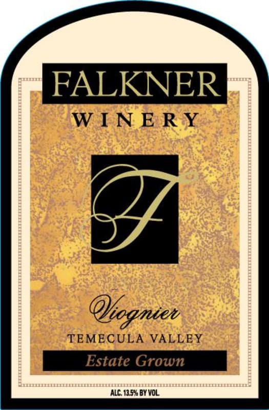 Falkner Winery Viognier 2015 Front Label