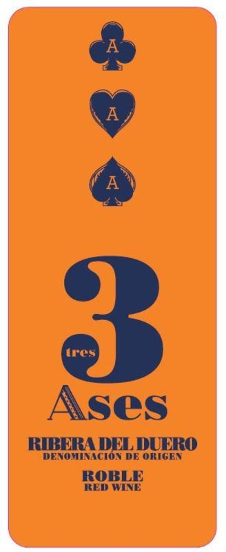 Tres Ases Vino Roble 2014 Front Label