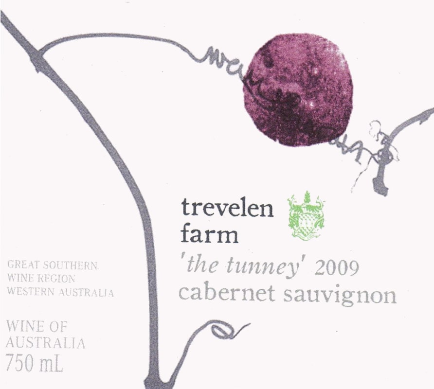 Trevelen Farm The Tunney Cabernet Sauvignon 2009 Front Label