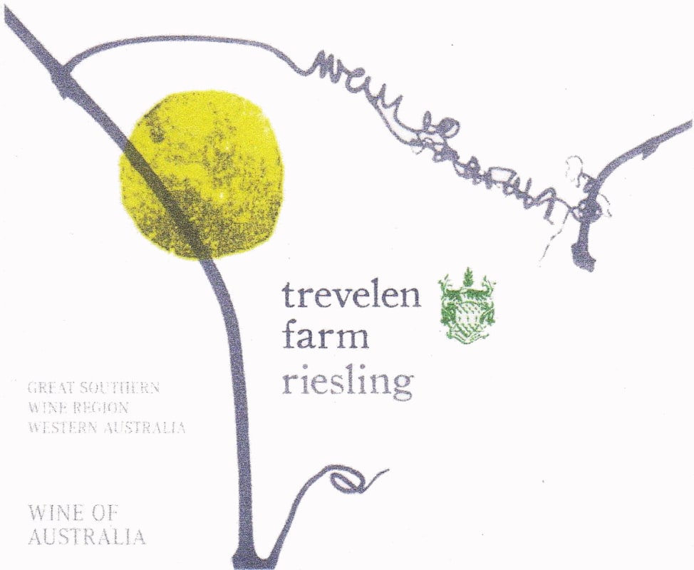 Trevelen Farm Riesling 2014 Front Label