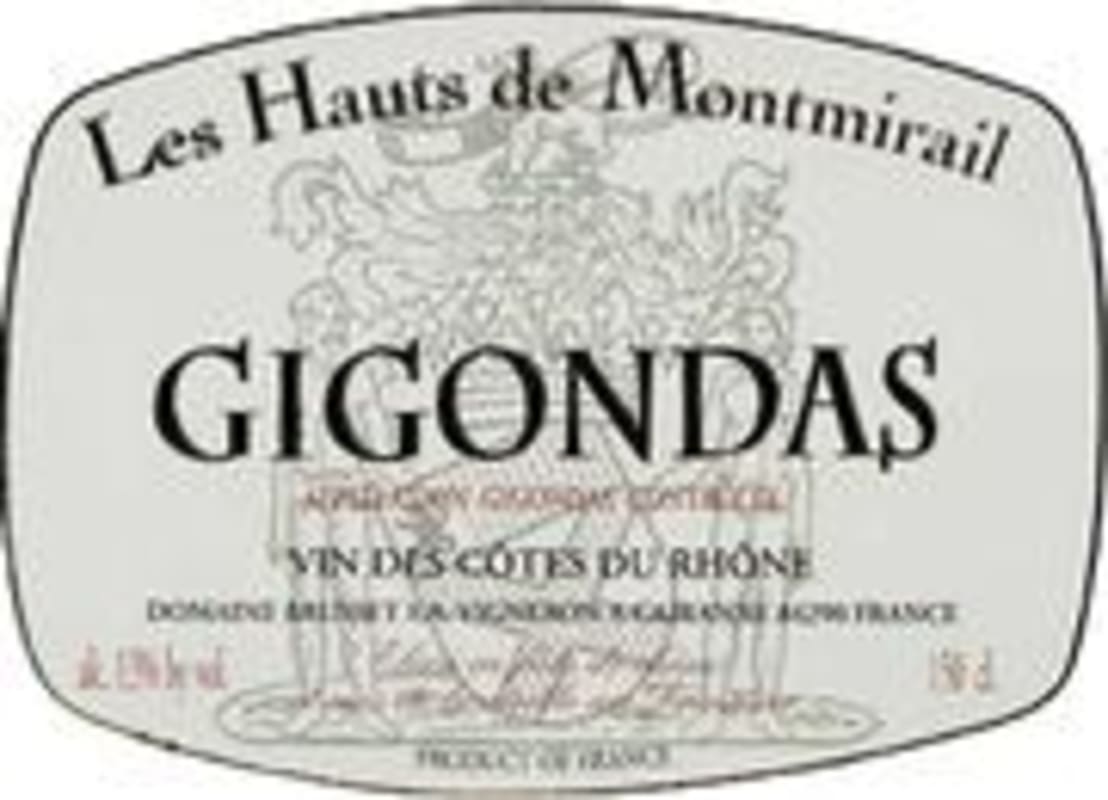 Domaine Brusset Gigondas Les Hauts de Montmirail 1999 Front Label