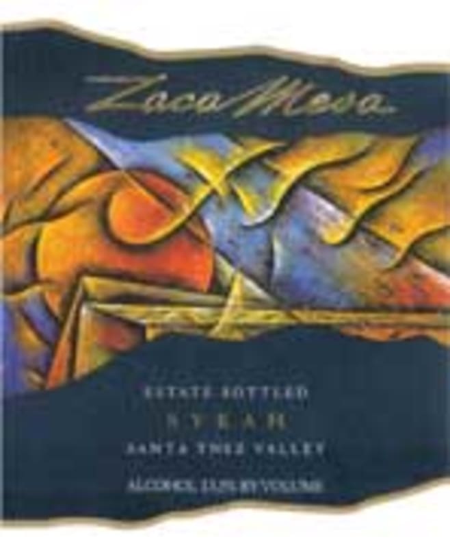 Zaca Mesa Zaca Vineyards Syrah 1999 Front Label